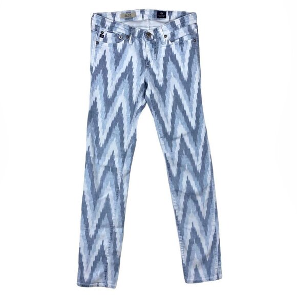 AG The Stilt Cigarette Leg Skinny Ikat Print Jean - Picture 1 of 8